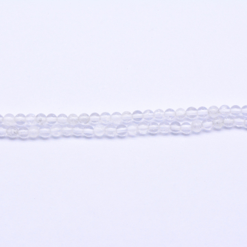 天然石ビーズ クリスタル 透明 丸玉4mm ホワイト【1連（約88個）】
