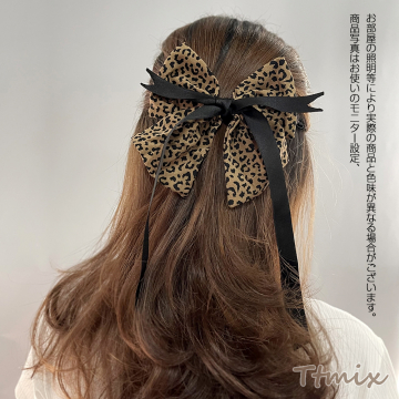 ヘアバレッタ ヘアアクセサリー リボン 13×22cm（1ヶ）