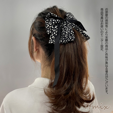 ヘアバレッタ ヘアアクセサリー リボン 13×22cm（1ヶ）