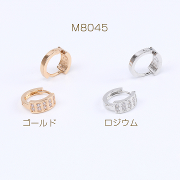 高品質開閉式フープピアス ジルコニアピアス 5.5×15mm（2ヶ）