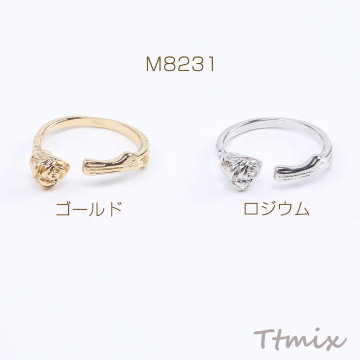 デザインリング 指輪 バラ 幅約6mm（1ヶ）