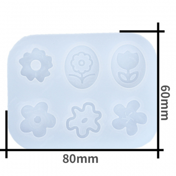 シリコンモールド レジンモールド フラワー 80×60×5mm【1ヶ】