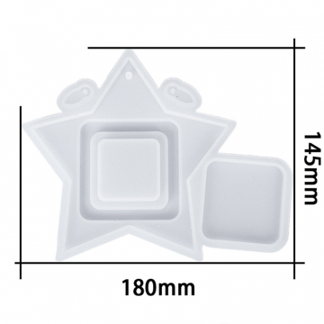 シリコンモールド レジンモールド 星型  フォトフレーム 180×145×6mm【1ヶ】