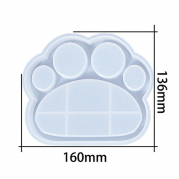 シリコンモールド レジンモールド 猫の足 トレイ 160×136×20mm【1ヶ】