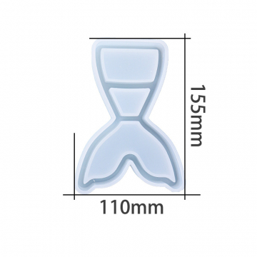 シリコンモールド レジンモールド ホエールテール 収納ボックス 110×155×22mm【1ヶ】