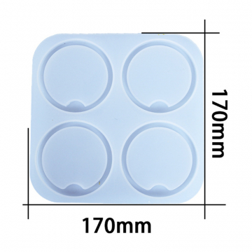 シリコンモールド レジンモールド コースター 4連円形 170×170mm【1ヶ】