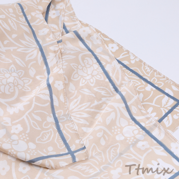 スカーフ フラワー柄 ヘアバンド ヘアアクセサリー 66×66cm ベージュ（1ヶ）