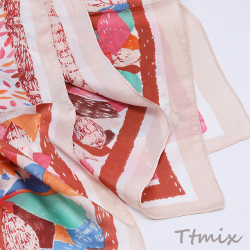 スカーフ ヘアバンド ヘアアクセサリー 66×66cm レッド（1ヶ）