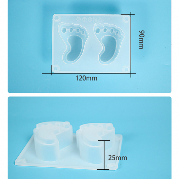 シリコンモールド レジンモールド フィート 120×90×25mm【1ヶ】