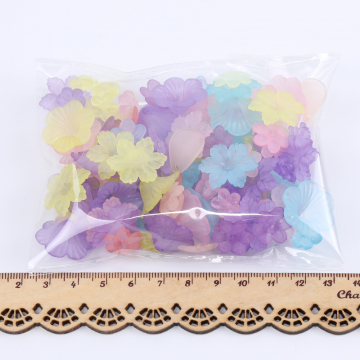 アクリルパーツ フラワー 花びら ミックスカラー 50g(約100ヶ)