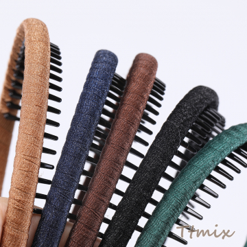 パールカチューシャ＆布地カチューシャ ヘアアクセサリー 幅約8mm＆10mm（2個セット）