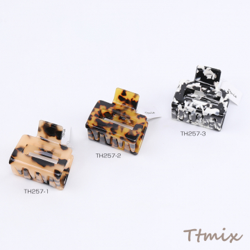 アセテートバンスクリップ ヘアアクセサリー 4.8×5.1cm（1ヶ）