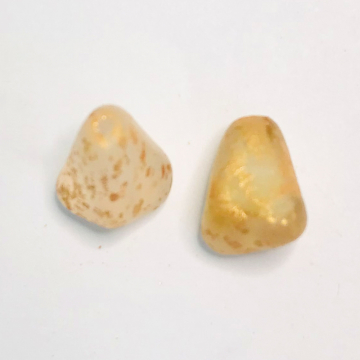 チェコビーズ　ドロップ ブロンズゴールド 12x10mm （4ヶ）