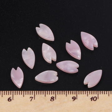 アセテートパーツ 桜 花びら 穴なし 6×10mm ピンク（20ヶ）