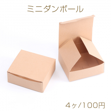 ミニダンボール 小物の梱包発送用ダンボール アクセサリー発送茶色段ボール 12×13cm（4ヶ）※メール便不可