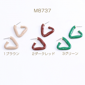 デザインピアス エポ付きピアス 三角形 25×25mm（4ヶ）