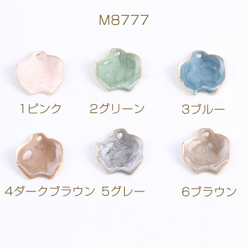 エポチャーム 花びらチャーム 1穴 15×16mm ゴールド（4ヶ）