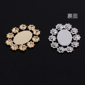 透かしパーツ レースオーバル ミール皿 21×24mm（6ヶ）