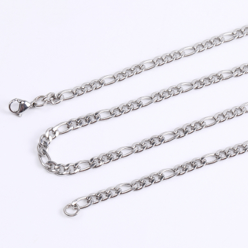 ステンレス製 ネックレスチェーン 幅4mm（1連）