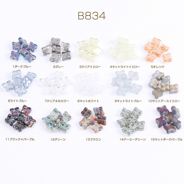 メッキガラスビーズ 四角形 8×8mm（20ヶ）