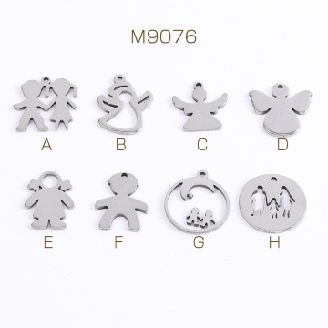 ステンレス製 メタルチャーム 人物 天使 全8種