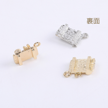 メタルチャーム 寿司＆箸＆寿司プレートチャーム 13×17mm（6ヶ）