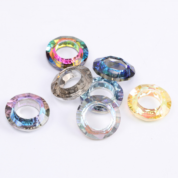 ガラスチャーム フープカット 穴なし 20mm