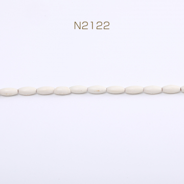 天然石ビーズ ハウライト オーバル 5×11mm（1連）