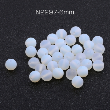 オパールビーズ　つや消し　丸玉 6mm（30ヶ）