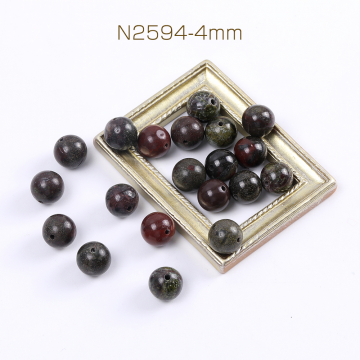 天然石ビーズ ドラゴンブラッドストーン 丸玉 4mm（30ヶ）