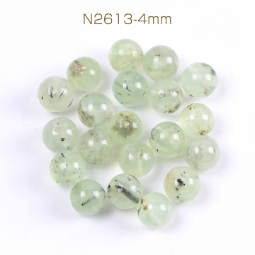 天然石ビーズ プレナイト 丸玉 4mm（10ヶ）