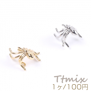 高品質イヤーカフ 蜘蛛 15×15mm 片耳用（1ヶ）