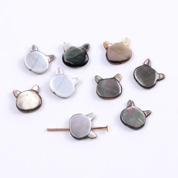 シェルビーズ 猫 7×7mm（2ヶ）