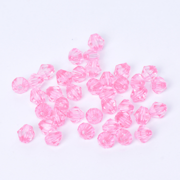 アクリルビーズ ソロバンカット 6mm ピンク 100g(約1180ヶ)
