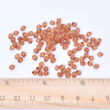 アクリルビーズ ソロバンカット 4mm ブラウン 100g(約3980ヶ)