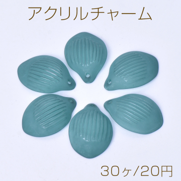 アクリルチャーム 花びら 1穴 16×23mm グリーン（30ヶ）