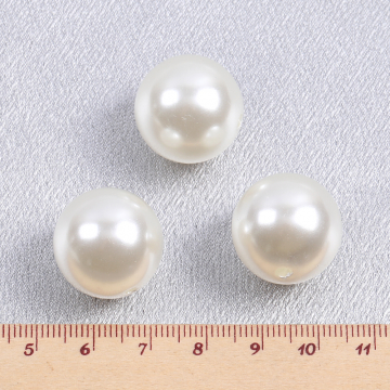 パールビーズ ABS樹脂パールビーズ 丸玉 20mm ホワイト（10ヶ）