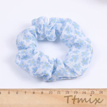 シュシュセット ヘアアクセサリー ブルー系（4個セット）