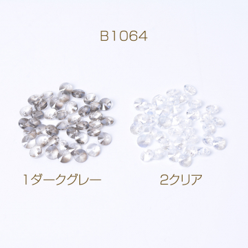 メッキガラスチャーム ラウンド Vカット 1穴 6mm（40ヶ）