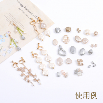 立体フラワーパーツ アクリルフラワーパーツ 五弁花 縦穴 8mm（30ヶ）