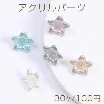 立体フラワー アクリルパーツ 縦穴 13mm（30ヶ）