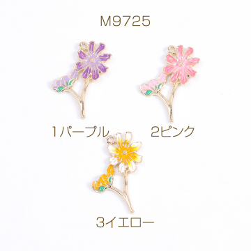 エポチャーム フラワー 菊 21×31mm ゴールド（6ヶ）