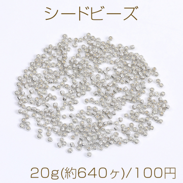 シードビーズ デリカビーズ 2-3mm シルバーホワイト（20g）