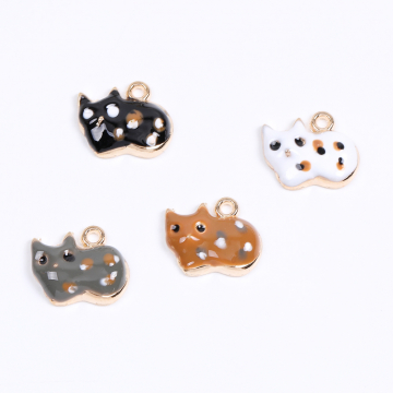 エポチャーム 猫 13×15mm ゴールド（4ヶ）