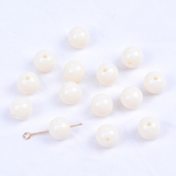 アクリルビーズ 丸玉 10mm ベージュ（30ヶ）