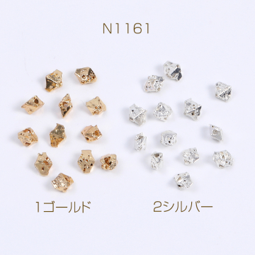 人口石メッキビーズ メッキラヴァストーン(人口石) ひし形 3×5mm（30ヶ）