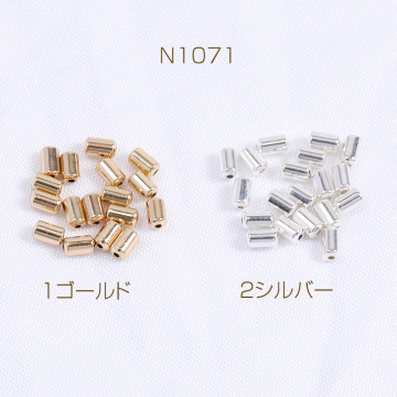 人口石メッキビーズ メッキヘマタイト(人口石) 円柱型 2.2×4mm（30ヶ）