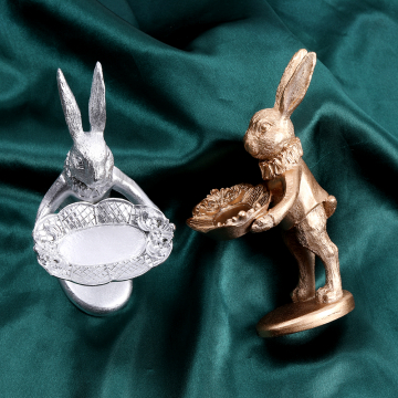 アクセサリープレート 兎 アクセサリー収納 ジュエリー入れ 小物入れ アクセサリーディスプレイ皿 アクセサリー写真撮影背景（1ヶ）