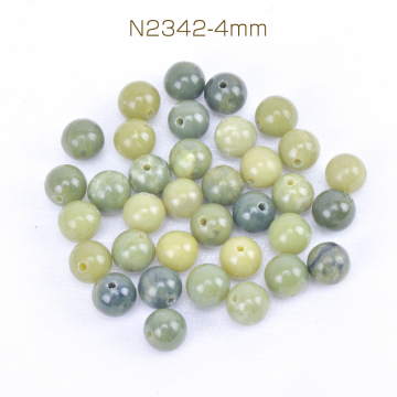 天然石ビーズ カナダコブルストーン 丸玉 4mm（15ヶ）