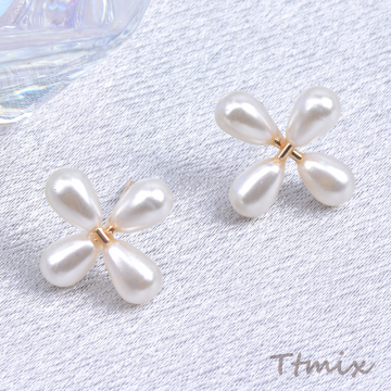 デザインピアス パールピアス 16×16mm（1ペア）